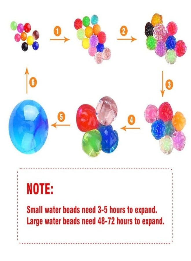SSKR 100 Pcs Jumbo Monster Crystal Jelly Beads Water Jelly Balls Rubber Beads Growing Orbezz | Jumbo Size, Multi - Image 4